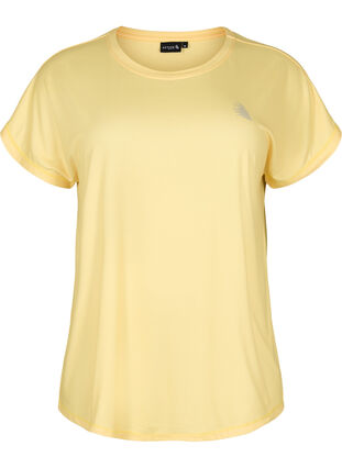 Kortärmad t-shirt för träning, Lemon Meringue, Packshot image number 0