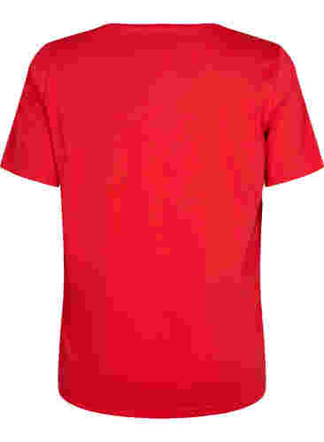 T-shirt från FLASH med tryck, High Risk Red, Packshot image number 1