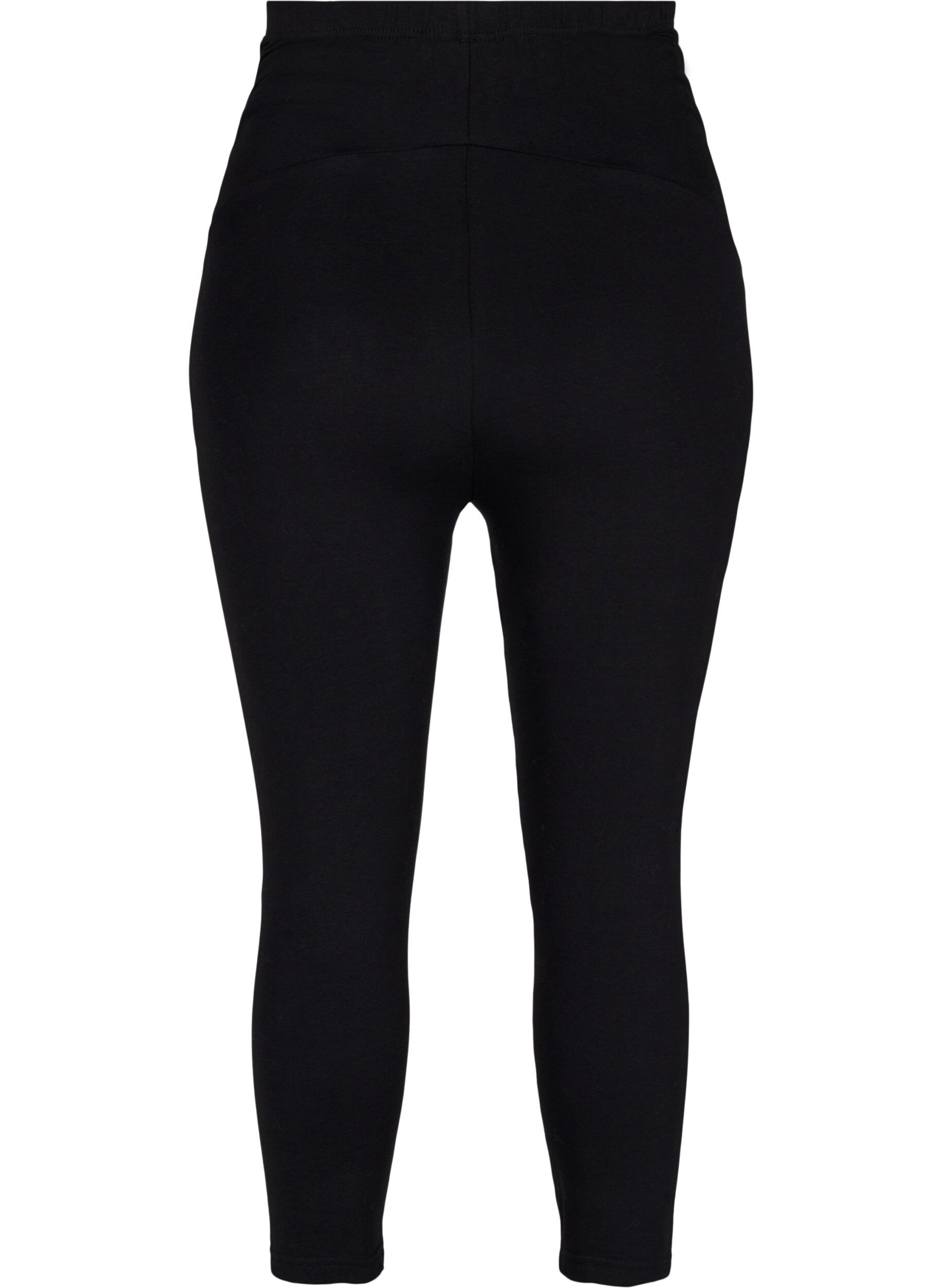 Zizzi Gravidleggings med 3/4 l&auml;ngd, Black, Packshot image number 1