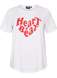 T-shirt med tryck, Vit