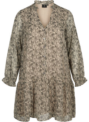 Långärmad klänning med paisley-mönster, AOP: PAISLEY, Packshot image number 0