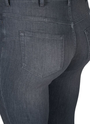 Amy jeans med hög midja och push up, Grey Denim, Packshot image number 3