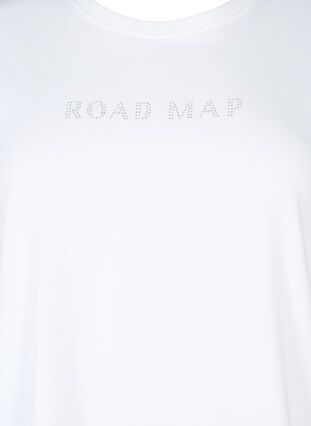 T-shirt i ekologisk bomull med similistenar, White, Packshot image number 2