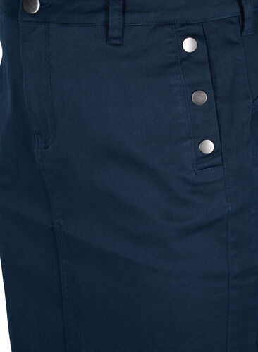 Kjol med knappar och kroppsnära passform, Navy, Packshot image number 2