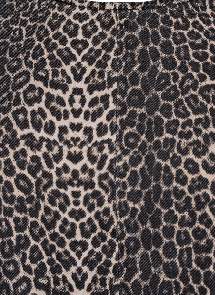Leopardmönstrad denimtopp utan ärmar, Brun, Packshot image number 2
