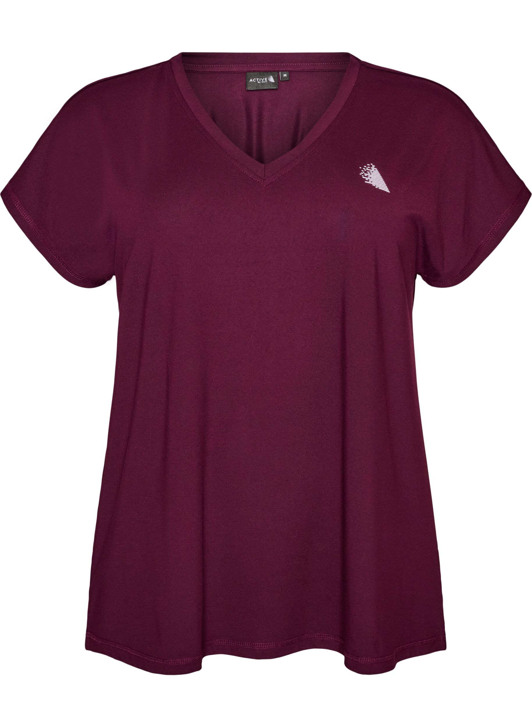 ZizziL&ouml;s tr&auml;ningst-shirt med v-ringning, Lila, Packshot image number 0