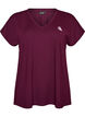 L&ouml;s tr&auml;ningst-shirt med v-ringning, Lila, Packshot image number 0