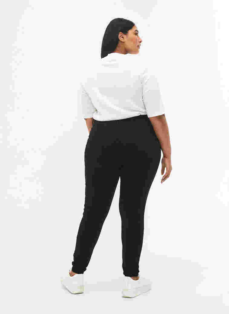 Slim fit byxor med fickor, Black, Model image number 2