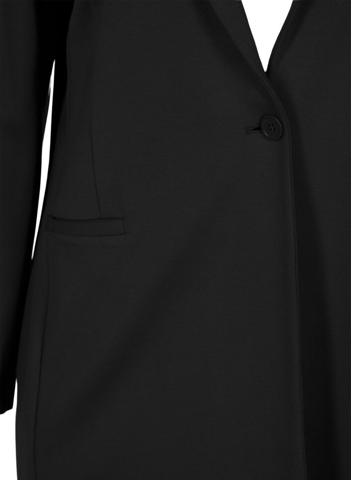 Lång blazer, Black, Packshot image number 3
