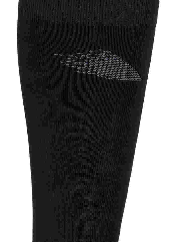 Skidstrumpor i bomulll, Black/Medium Grey, Packshot image number 2