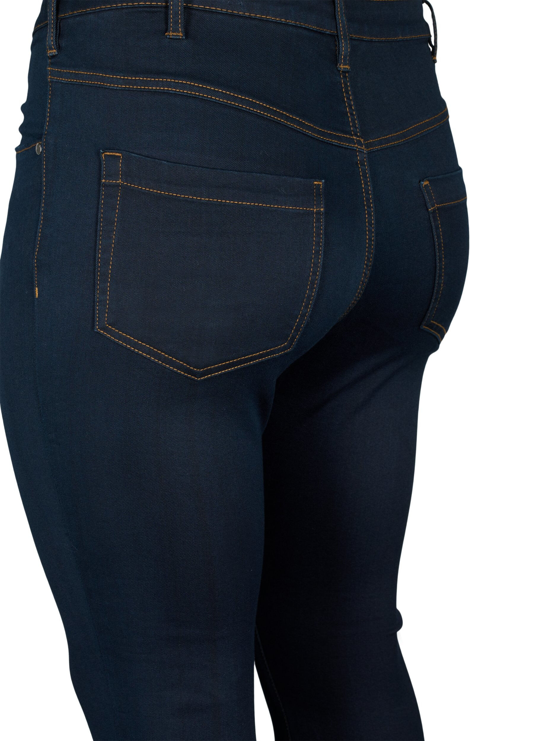 Zizzi Super slim Amy jeans med h&ouml;g midja, Tobacco Un, Packshot image number 3