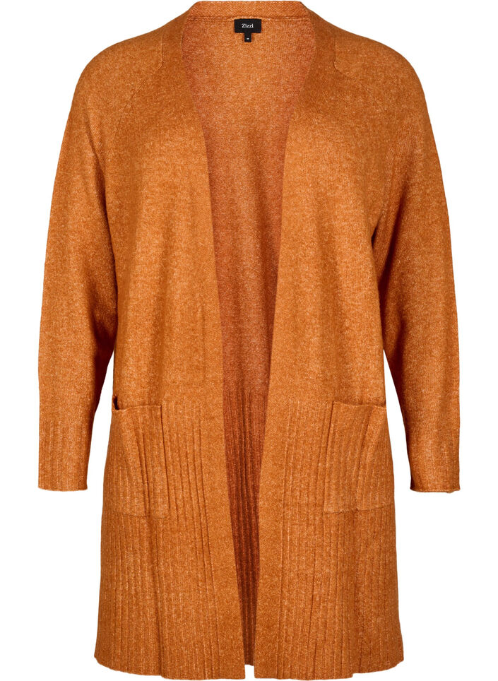 Lång kofta med fickor, Autumnal Mel., Packshot image number 0