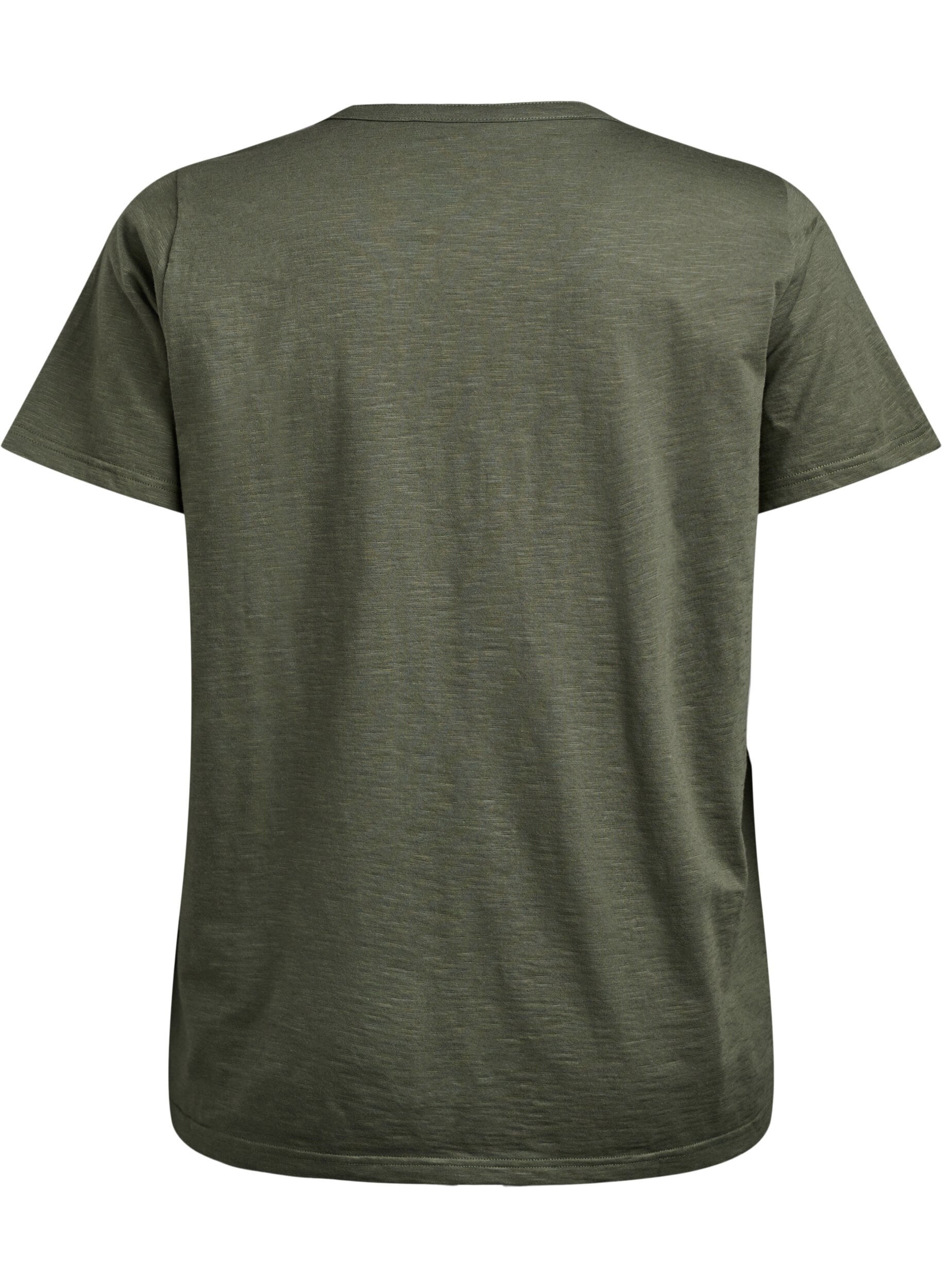 ZizziT-shirt med knappdetalj, Gr&ouml;n, Packshot image number 1