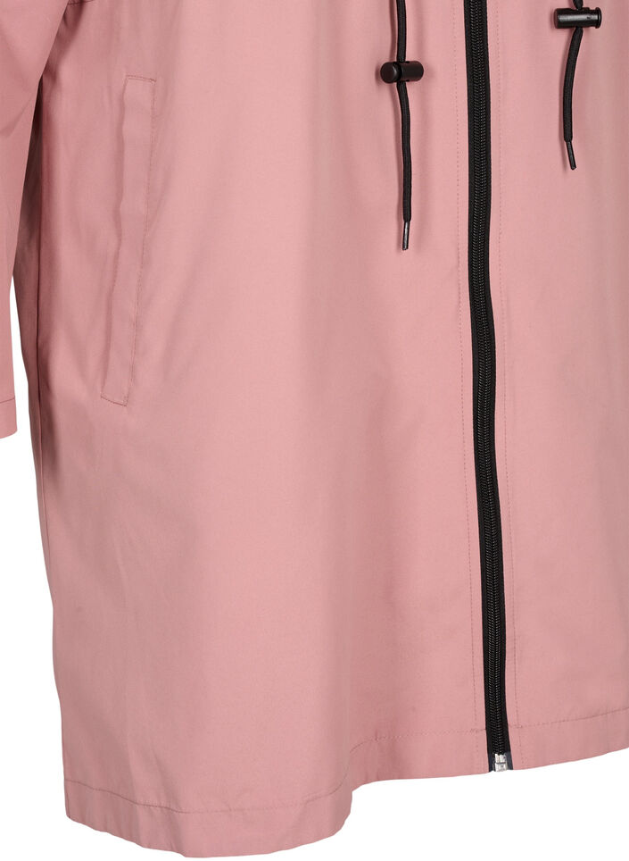 FLASH - Vattenavvisande parka med huva, Ash Rose, Packshot image number 3