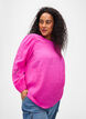 Blus i TENCEL™ Modal med broderidetaljer, Phlox Pink, Model image number 0