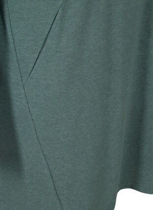Sweatklänning med 3/4 ärmar och fickor, Balsam Green Mel, Packshot image number 3