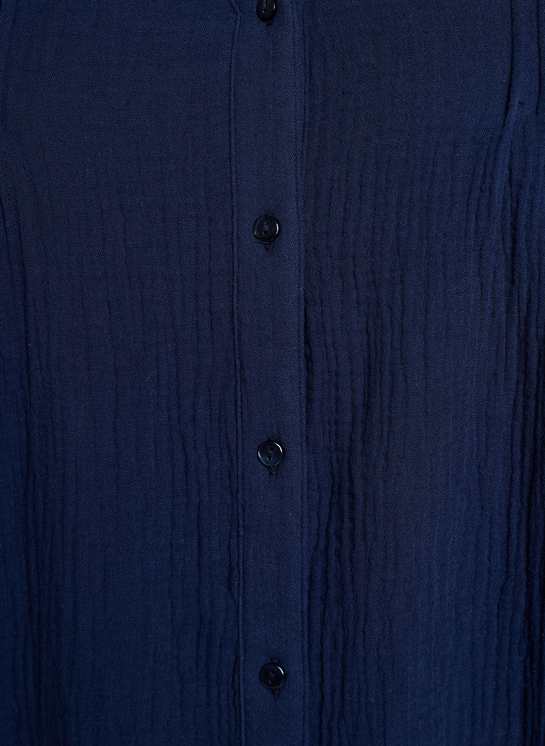 Zizzi Blus i bomullsmuslin med broderade detaljer, Bl&aring;, Packshot image number 2