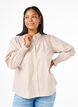 Randig skjorta med smock, Silver Mink Wh. St., Model image number 0