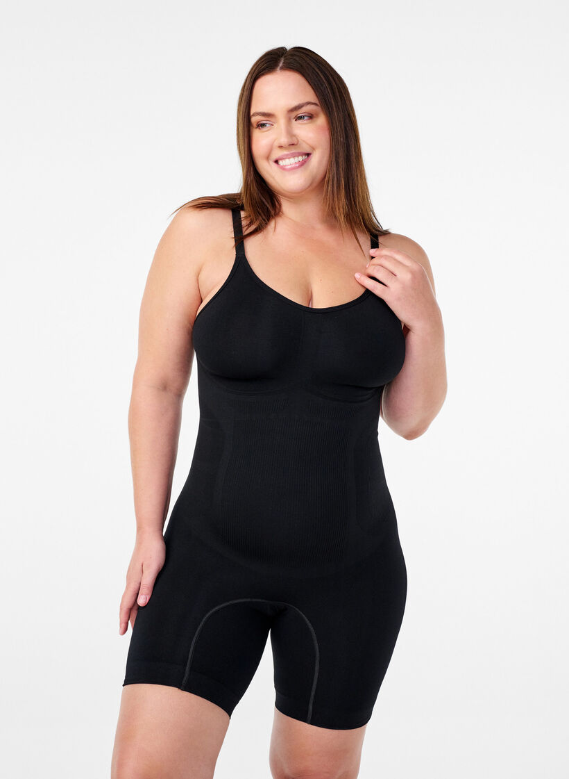 Shapewearbody med &ouml;ppning i grenen, Svart, Model image number 0