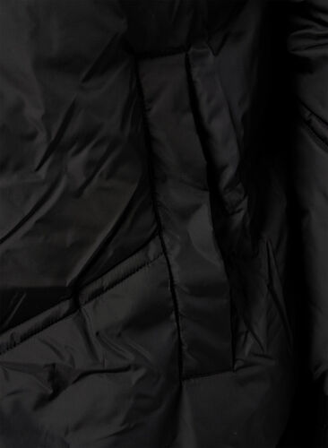 Lång vinter-pufferjacka, Black, Packshot image number 3