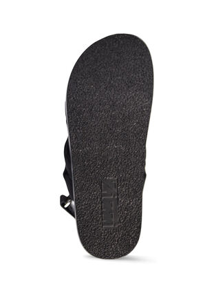 Sandal med bred passform och knutdetalj, Black, Packshot image number 4