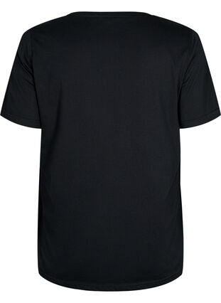 T-shirt från FLASH med tryck, Black, Packshot image number 1