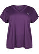 Tr&auml;nings t-shirt med v-ringning och l&ouml;s passform, Lila, Packshot image number 0