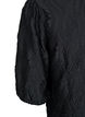 Blus med struktur och 3/4-&auml;rmar, Svart, Packshot image number 3