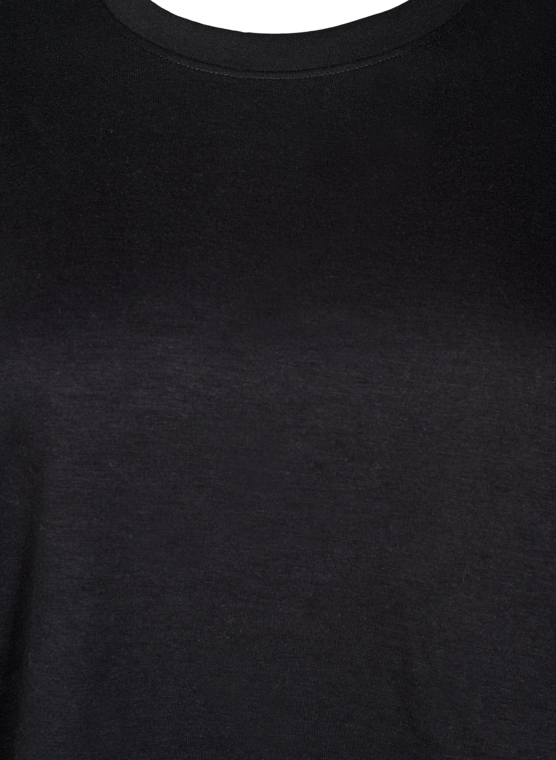 ZizziSweatshirt med rund halsringning, Svart, Packshot image number 2
