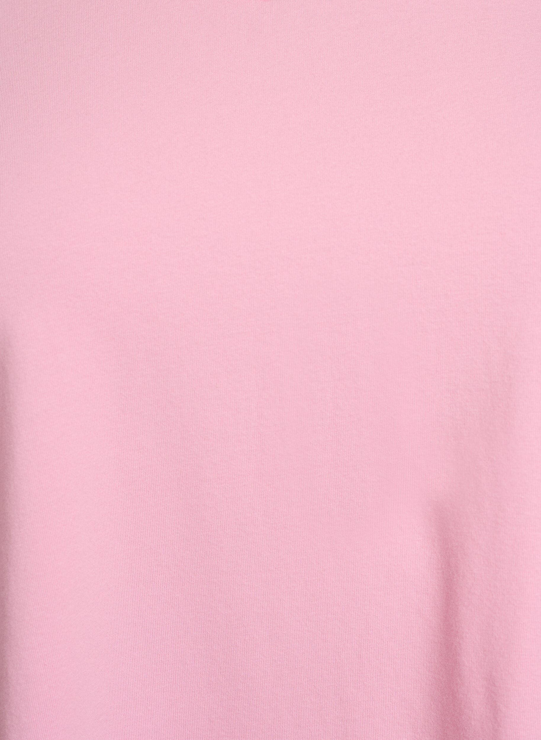 ZizziEnf&auml;rgad bas-t-shirt i bomull, Rosa, Packshot image number 2