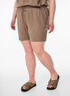 Shorts med fickor och res&aring;r i midjan, Brun, Model image number 3