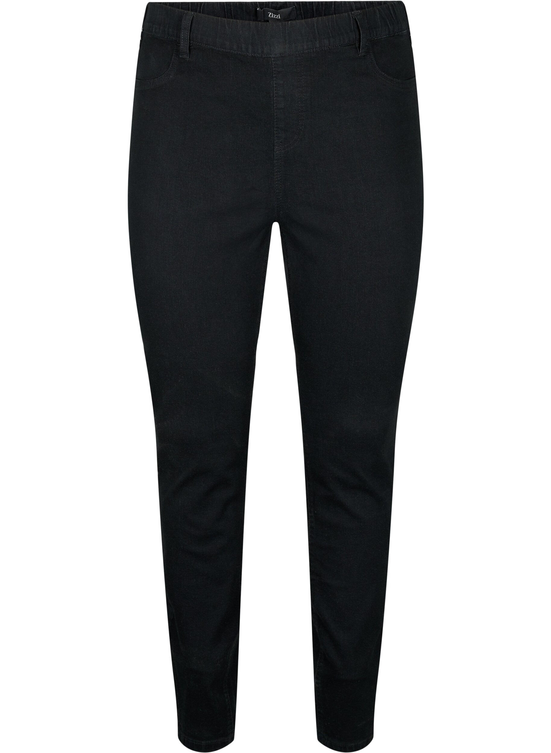 Zizzi Jeggings med bakfickor, Black, Packshot image number 0