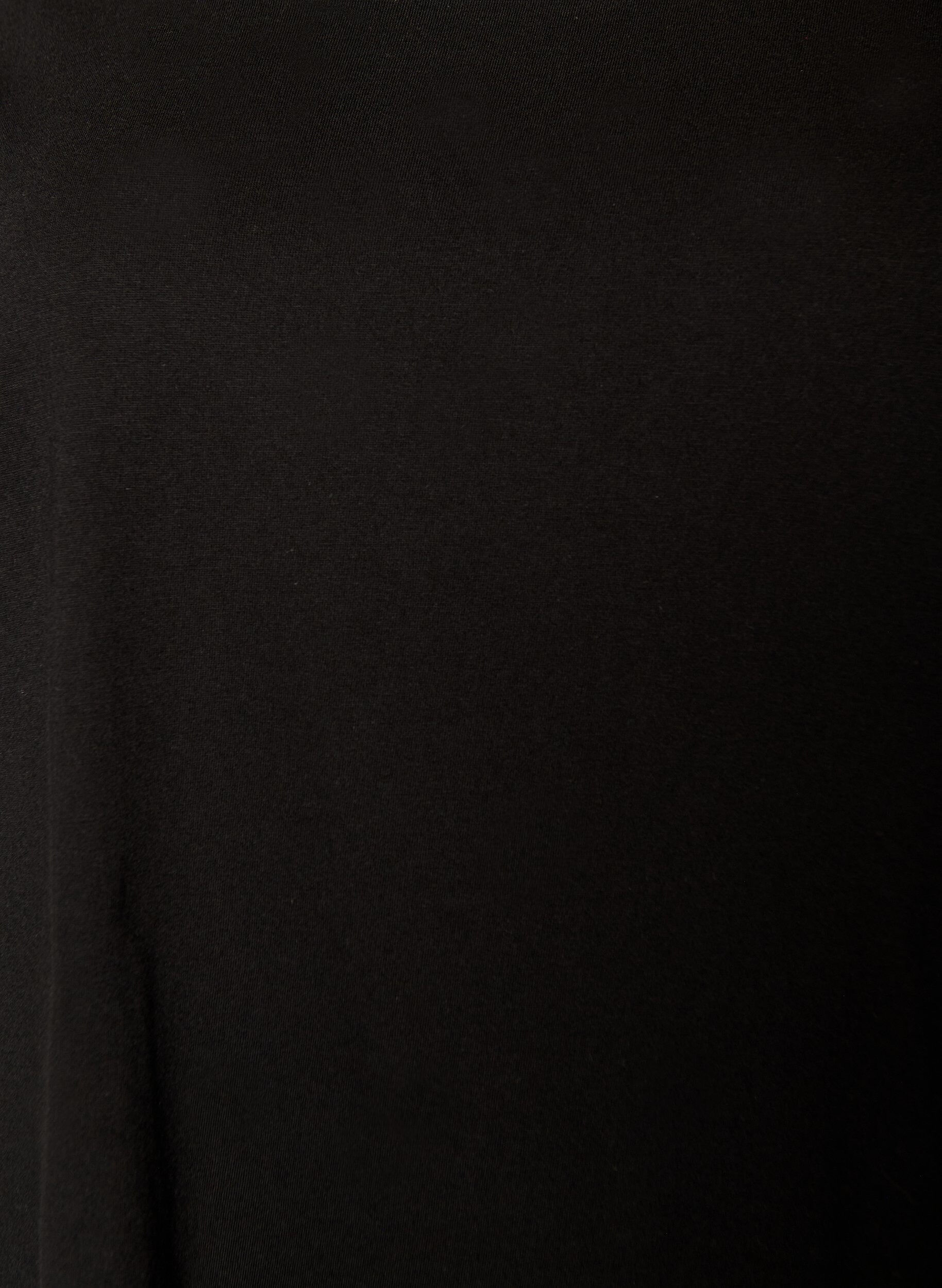 Zizzi 2-pack t-shirtkl&auml;nningar med korta &auml;rmar, Svart, Packshot image number 3