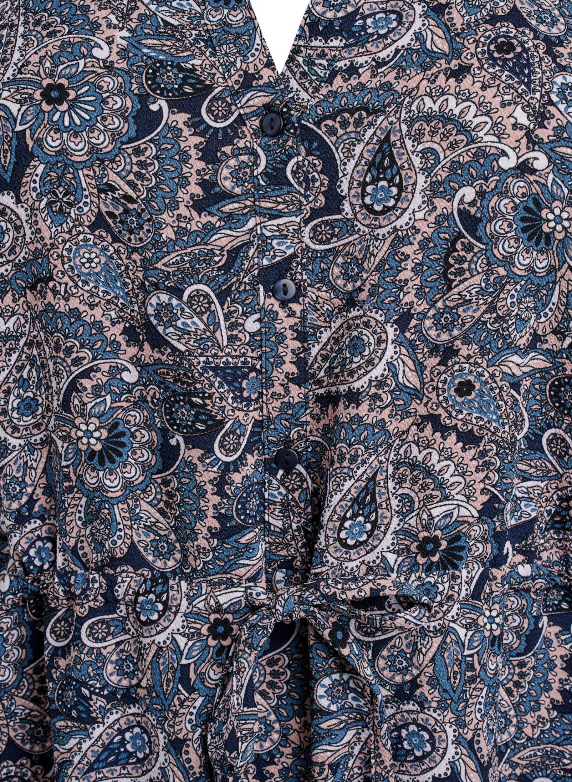 Zizzi Kn&auml;l&aring;ng kl&auml;nning med knytsk&auml;rp, Beige, Packshot image number 2