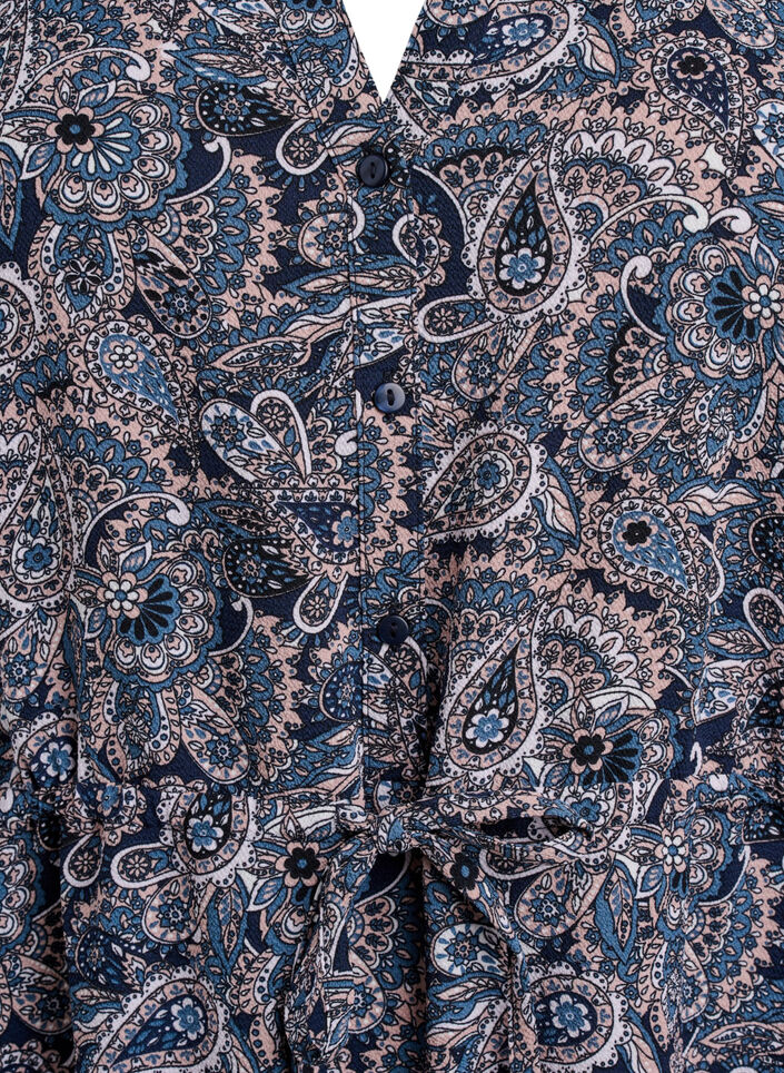 Knälång klänning med knytskärp, Beige, Packshot image number 2