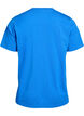Enkel t-shirt i bomull med rund halsringning, Bl&aring;, Packshot image number 1