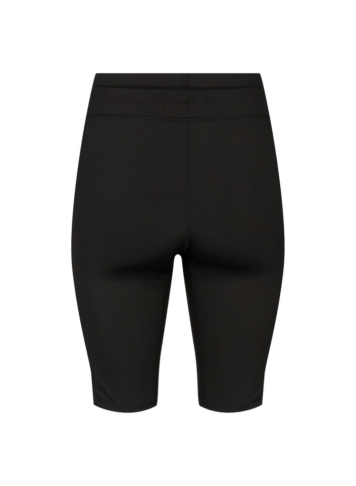 Tight åtsittande träningsshorts med fickor, Svart, Packshot image number 1
