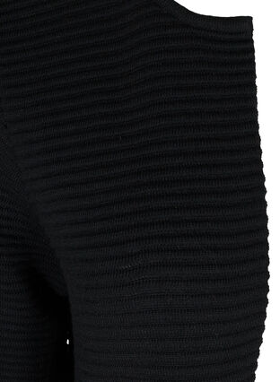 Stickad cardigan med fickor, Black, Packshot image number 2