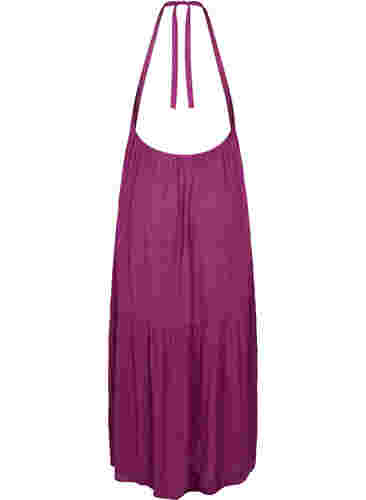 Lång strandklänning i viskos, Dark Purple, Packshot image number 1