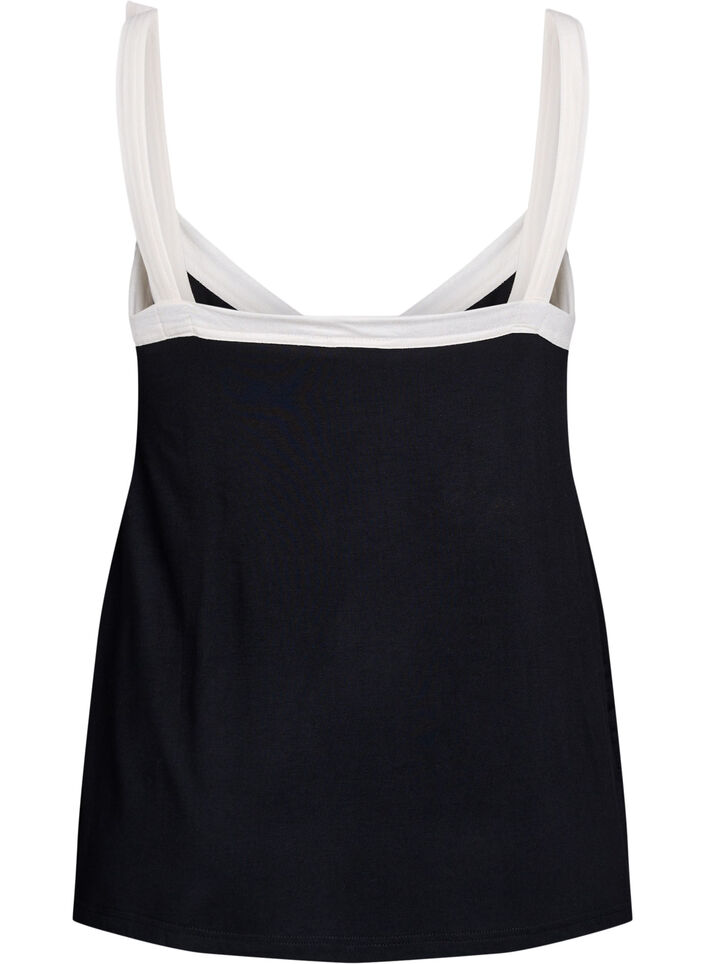 Nattlinne med band och v-ringning, Svart, Packshot image number 1