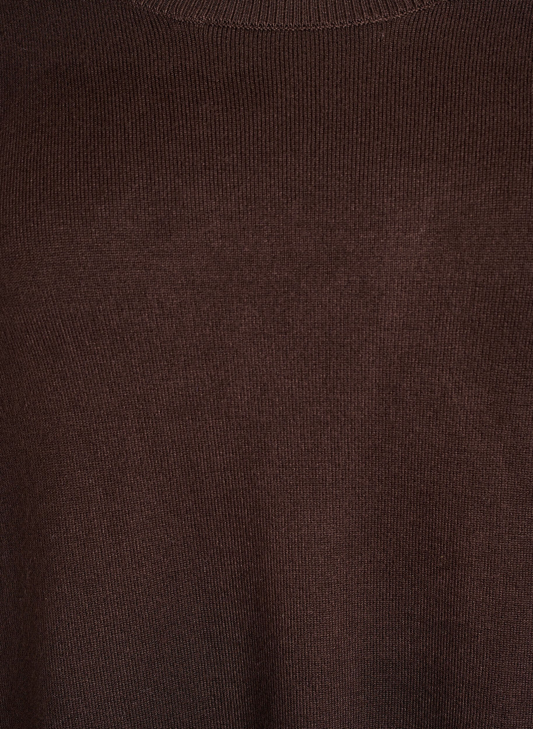 ZizziStickad blus med knappar i sidan, Brun, Packshot image number 2