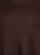 Stickad blus med knappar i sidan, Brun, Packshot image number 2