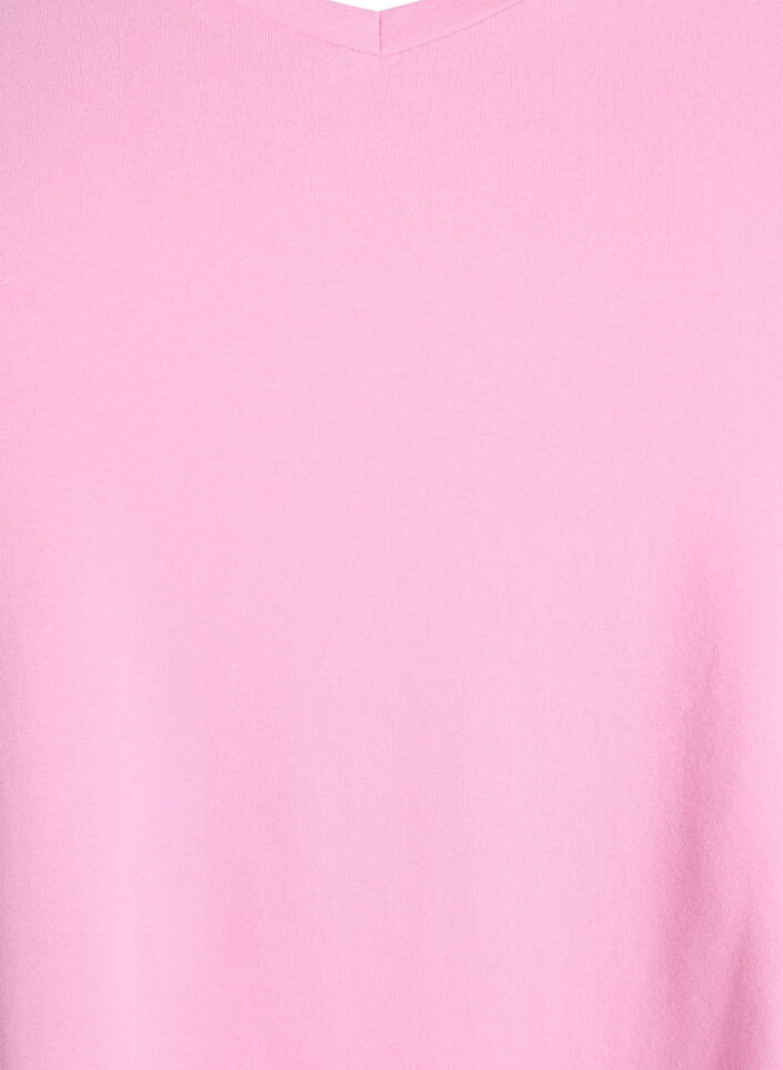Enf&auml;rgad bas-t-shirt i bomull, Rosa, Packshot image number 2