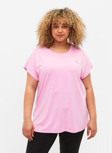 Kortärmad t-shirt för träning, Pastel Lavender, Model image number 0