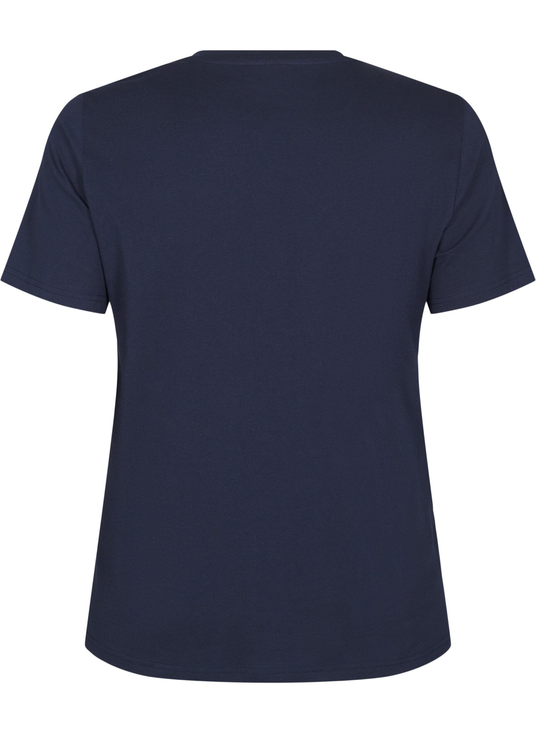 Zizzi T-shirt i ekologisk bomull med tryck, Night Sky Printet, Packshot image number 1