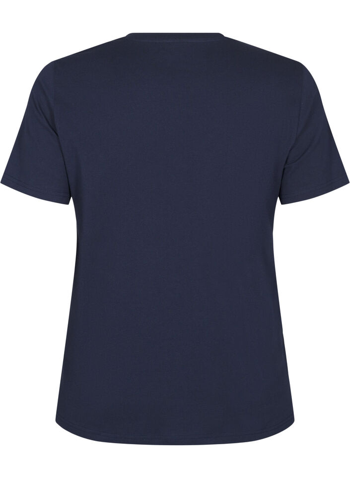 T-shirt i ekologisk bomull med tryck, Night Sky Printet, Packshot image number 1