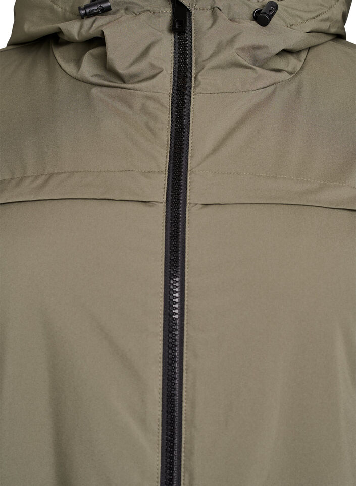 L&auml;tt vadderad parkas med huva, Gr&ouml;n, Packshot image number 2