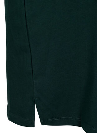 Sweatshirtklänning med korta ärmar och slits, Scarab, Packshot image number 3