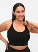 Seamless sport-bh i ribbat material, Black, Model image number 2