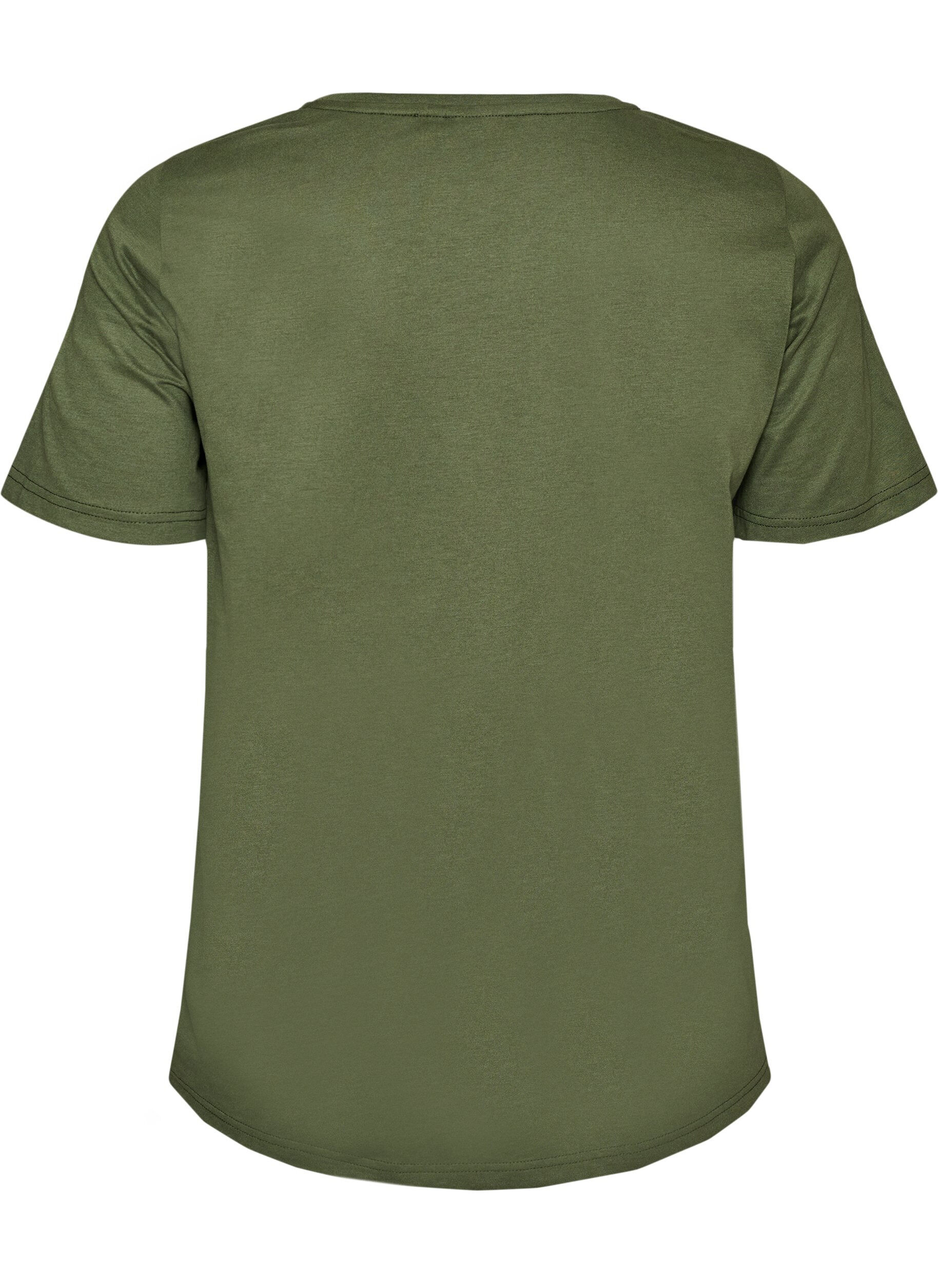 ZizziT-shirt med tryck, Gr&ouml;n, Packshot image number 1